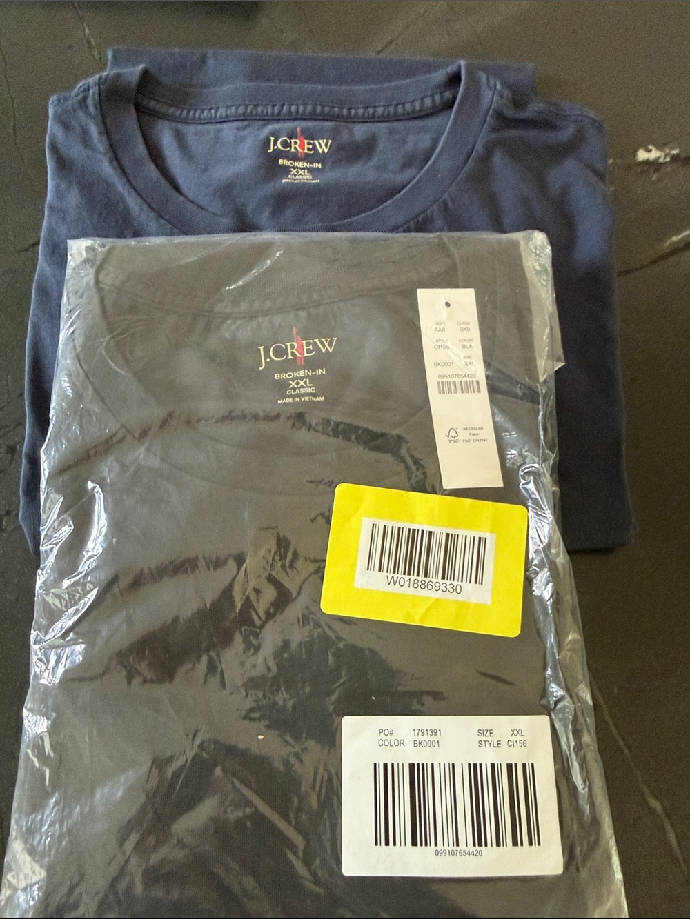 J. Crew Broken-In Short Sleeve Crewneck Tee - Dark Navy